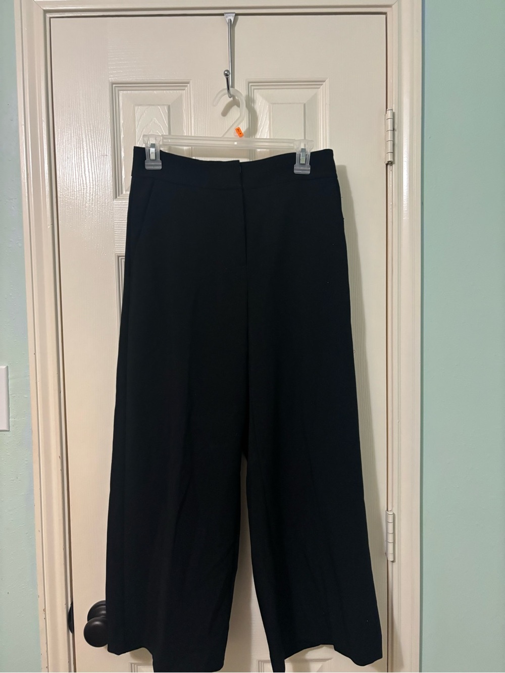 Ann Taylor Black Wide-Leg Dress Pants